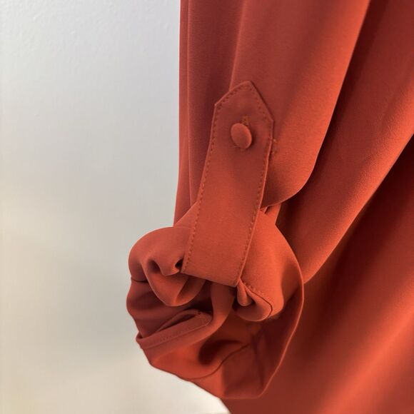 41 Hawthorne Womens 3X Karie Split Neck Blouse Tunic Top Shirt Career - Picture 6 of 10